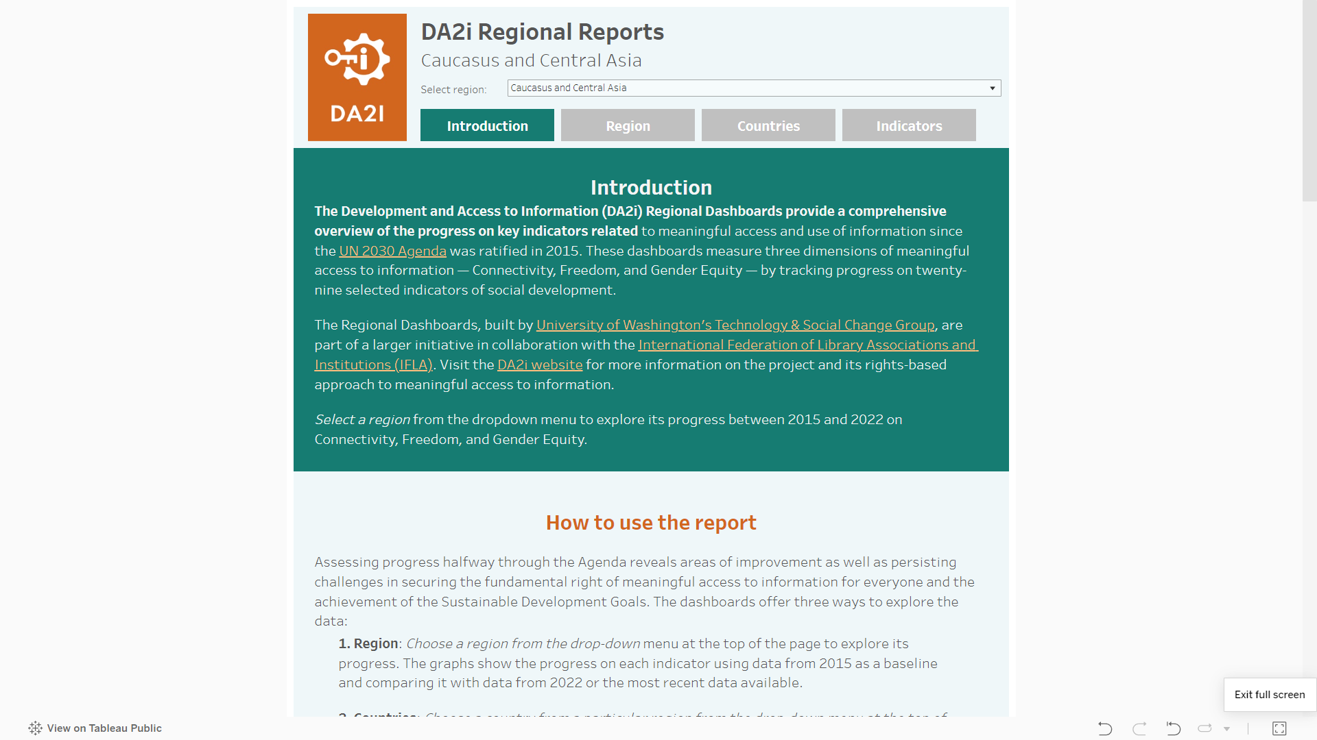 DA2i Regional Reports